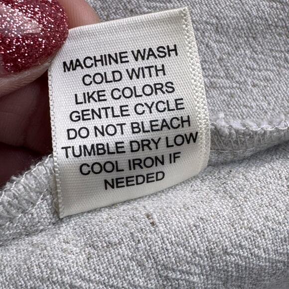 La La Land Crop Crossover Front Bow Tie Back Tank Cream Small USA Linen - Picture 7 of 7